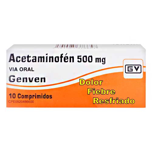 ACETAMINOFEN 500MG X 10 COMPRIMIDOS (GENVEN)