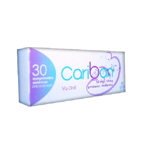 CARIBAN (DOXILAMINA - PIRIDOXINA) 10MG/10MG X 30 COMPRIMIDOS (LETI)