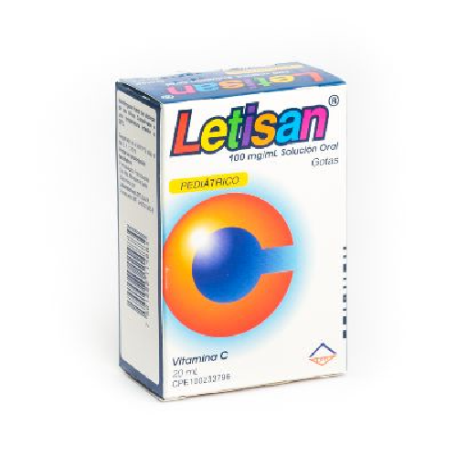 LETISAN SOLUCION PEDIATRICA (VITAMINA C) 100MG-ML X 20ML (LETI)