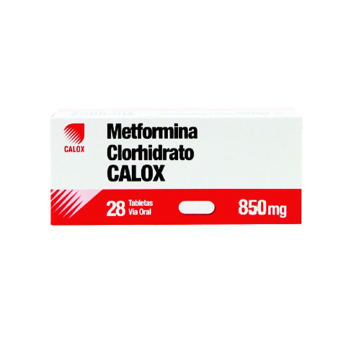 METFORMINA CLORHIDRATO  850MG X 28 TABLETAS (CALOX)