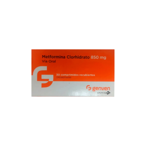 METFORMINA CLORHIDRATO  850MG X 30 COMPRIMIDOS (GENVEN)