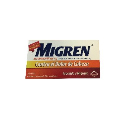MIGREN (ACETAMINOFEN - CAFEINA - DIHIDROERGOTAMINA) 650MG-50MG-1MG X 10 COMPRIMIDOS (LETI)