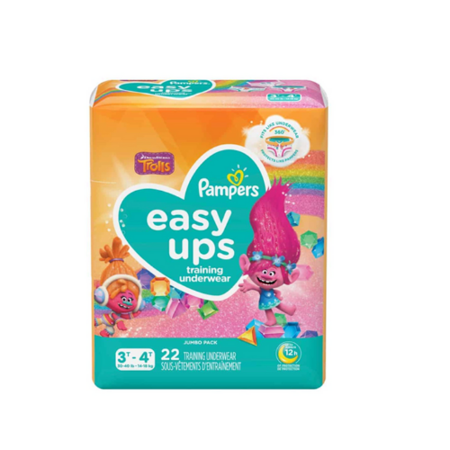 PAÑALES EASY UPS GIRL 14 KG A 18 KG 22 UNIDADES (PAMPERS)