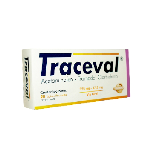 TRACEVAL (ACETAMINOFEN - TRAMADOL) 325MG-37.5MG X 20 TABLETAS (VALMORCA)