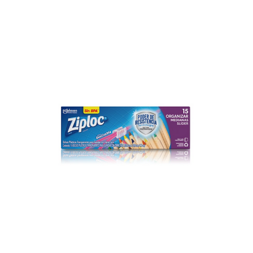 ZIPLOC BOLSAS PARA ORGANIZAR MEDIANAS 15 UNIDADES 