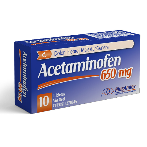 [7594001101604] ACETAMINOFEN 650MG X 10 TABLETAS (PLUSANDEX)