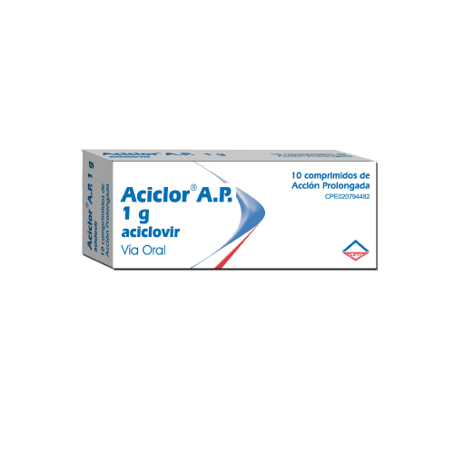 [7591585111838] ACICLOR A.P. (ACICLOVIR) 1GR X 10 COMPRIMIDOS (LETI)
