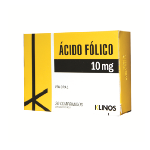 [7591619501024] ÁCIDO FÓLICO  10MG X 20 COMPRIMIDOS (MEGALABS)