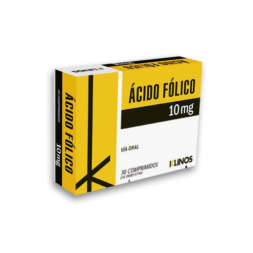 [7591619000220] ÁCIDO FÓLICO  10MG X 30 COMPRIMIDOS (MEGALABS)