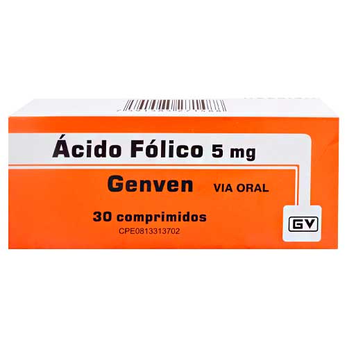 [7591585271488] ÁCIDO FÓLICO  5MG X 30 COMPRIMIDOS (GENVEN)