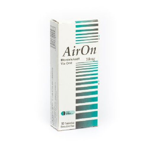 [7591196002563] AIRON (MONTELUKAST SODICO) 10MG X 10 TABLETAS RECUBIERTAS (OFTALMI)