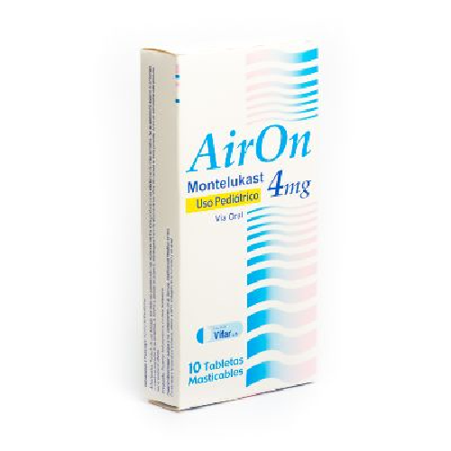 [7591196002952] AIRON (MONTELUKAST SODICO) 4MG X 10 TABLETAS MASTICABLES (OFTALMI)