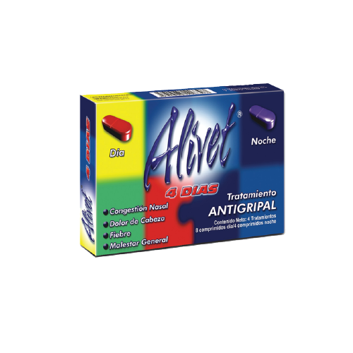 [7591585116000] ALIVET (ACETAMINOFEN - CLORFENIRAMINA - CAFEINA) X 4 DÍAS DE TRATAMIENTO (8 COMPRIMIDOS DÍA + 4 COMPRIMIDOS NOCHE) (LETI)