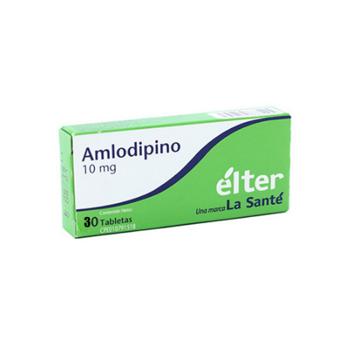 [7592454889568] AMLODIPINO (AMLODIPINA) 10MG X 30 TABLETAS (LA SANTE)