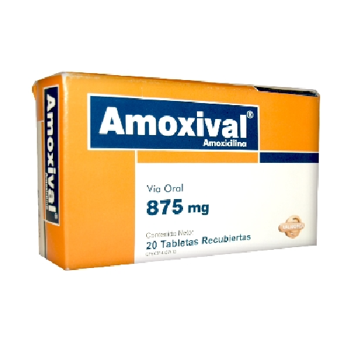 [7591020080613] AMOXIVAL (AMOXICILINA) 875MG X 20 CAPSULAS (VALMORCA)