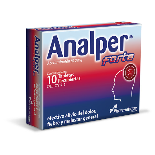 [7592454000802] ANALPER FORTE (ACETAMINOFEN) 650MG X 10 TABLETAS RECUBIERTAS (LA SANTE)