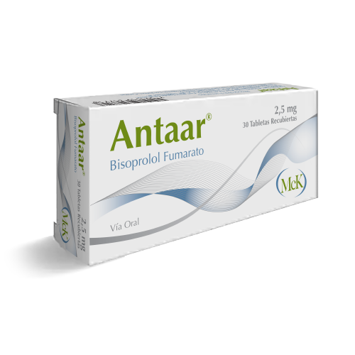 [7591519051872] ANTAAR (BISOPROLOL FUMARATO) 2.5MG X 30 TABLETAS (CALOX)