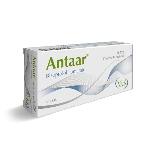 [7591519317725] ANTAAR (BISOPROLOL FUMARATO) 5MG X 10 TABLETAS (CALOX)