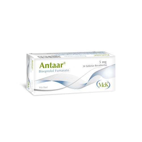 [7591519051896] ANTAAR (BISOPROLOL FUMARATO) 5MG X 30 TABLETAS (CALOX)
