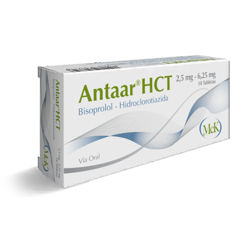 [7591519317749] ANTAAR HCT (BISOPROLOL - HIDROCLOROTIAZIDA) 2.5MG - 6.25MG X 10 TABLETAS (CALOX)