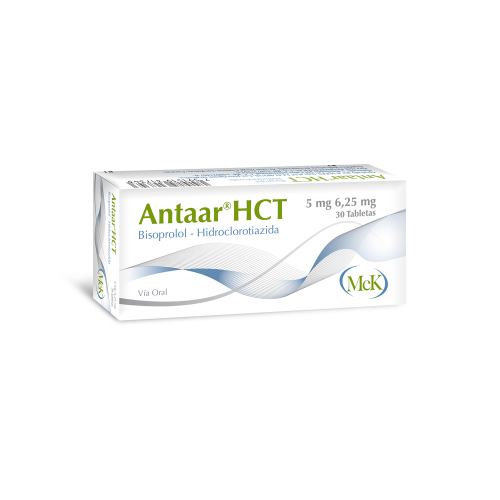 [7591519317343] ANTAAR HCT (BISOPROLOL - HIDROCLOROTIAZIDA) 5MG - 6.25MG X 30 TABLETAS (CALOX)