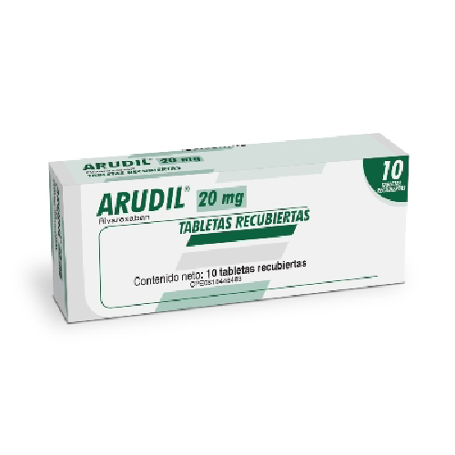 [7591821210028] ARUDIL (RIVAROXABAN) 20MG X 10 TABLETAS RECUBIERTAS (FARMA)
