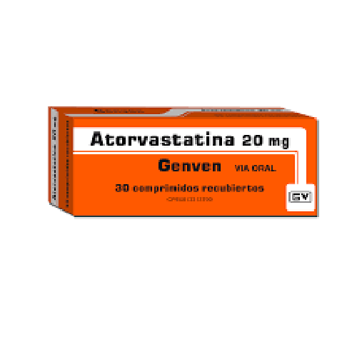 [7591585373441] ATORVASTATINA  20MG X 30 COMPRIMIDOS (GENVEN)