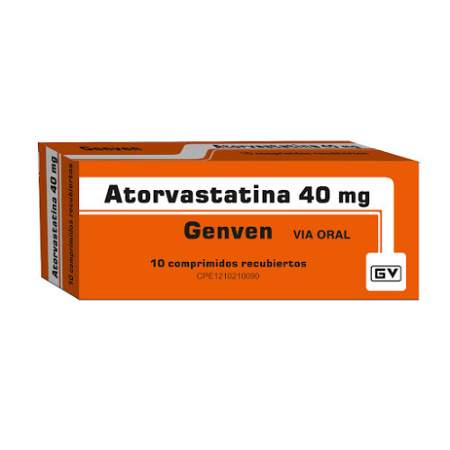 [7591585273451] ATORVASTATINA  40MG X 10 COMPRIMIDOS (GENVEN)