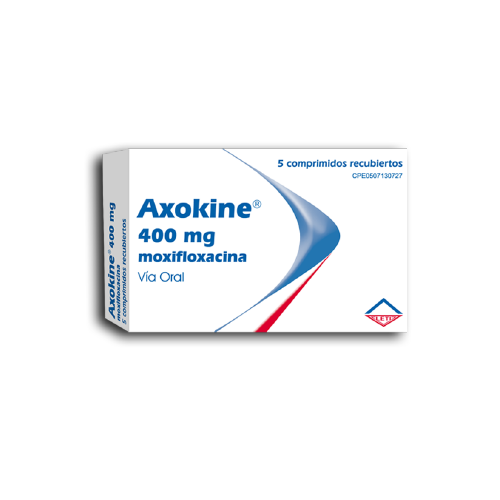 [7591585114280] AXOKINE (MOXIFLOXACINA) 400MG X 5 COMPRIMIDOS RECUBIERTOS (LETI)