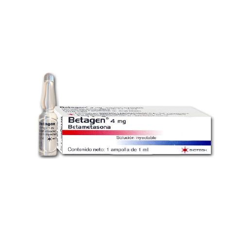 [7591243804287] BETAGEN SOLUCION INYECTABLE (BETAMETASONA) 4MG/1ML X 1 AMPOLLA (BIOTECH)