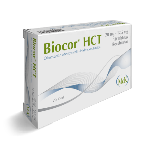 [7591519317664] BIOCOR HCT (OLMESARTAN MEDOXOMILO - HIDROCLORORIAZIDA) 20MG-12.5MG X 10 TABLETAS (CALOX)