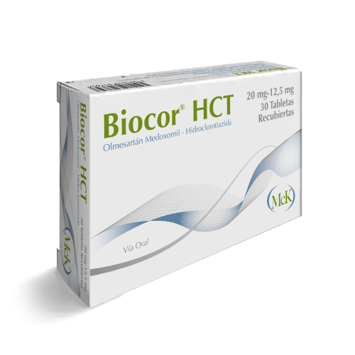 [7591519316254] BIOCOR HCT (OLMESARTAN MEDOXOMILO - HIDROCLORORIAZIDA) 20MG-12.5MG X 30 TABLETAS (CALOX)