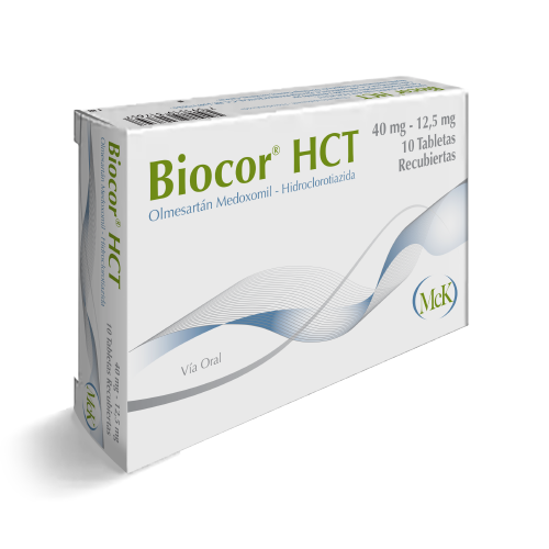 [7591519317657] BIOCOR HCT (OLMESARTAN MEDOXOMILO - HIDROCLORORIAZIDA) 40MG-12.5MG X 10 TABLETAS (CALOX)