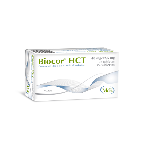 [7591519316261] BIOCOR HCT (OLMESARTAN MEDOXOMILO - HIDROCLORORIAZIDA) 40MG-12.5MG X 30 TABLETAS (CALOX)