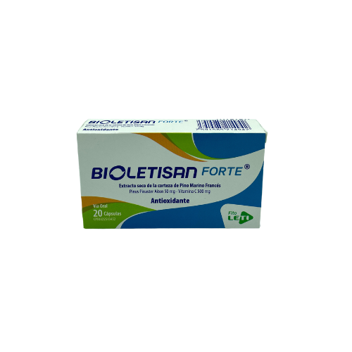 [7591585214942] BIOLETISAN FORTE (PINUS PINASTE AITON - VITAMINA C) 50MG - 500MG X 20 CAPSULAS (LETI)