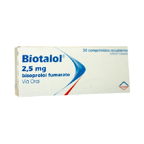 [7591585217172] BIOTALOL (BISOPROLOL FUMARATO) 2.5MG X 30 COMPRIMIDOS RECUBIERTOS (LETI)