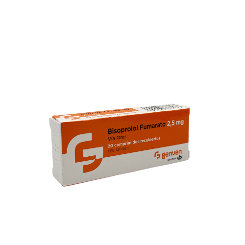 [7591585377173] BISOPROLOL FUMARATO  2.5MG X 20 COMPRIMIDOS RECUBIERTOS (GENVEN)