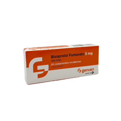 [7591585377166] BISOPROLOL FUMARATO  5MG X 20 COMPRIMIDOS RECUBIERTOS (GENVEN)