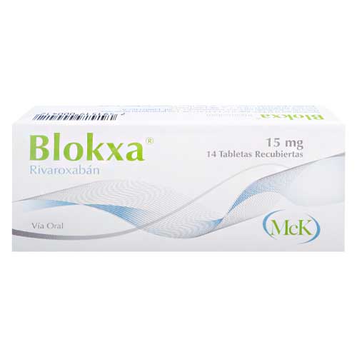 [7591519000412] BLOKXA (RIVAROXABAN) 15MG X 14 TABLETAS RECUBIERTAS (CALOX)