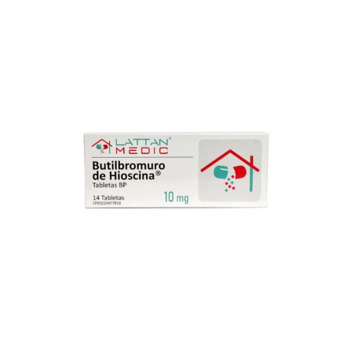 [720524031129] BUTILBROMURO DE HIOSCINA  10MG X 14 TABLETAS (LATTAN MEDIC)