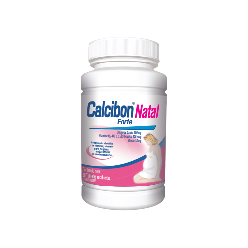 [7591821102071] CALCIBON NATAL FORTE (CITRATO DE CALCIO - VITAMINA D - ACIDO FOLICO-HIERRO) 950MG/400MCG/ 400UI /18MG X 30 TABLETAS (FARMA)