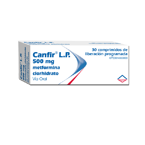 [7591585112620] CANFIR (METFORMINA) 500MG X 30 COMPRIMIDOS (LETI)
