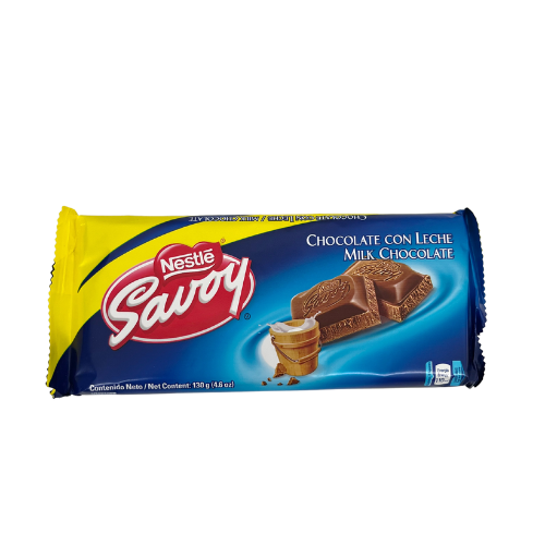 [7591016851128] CHOCOLATE C/LECHE 130GR (SAVOY)