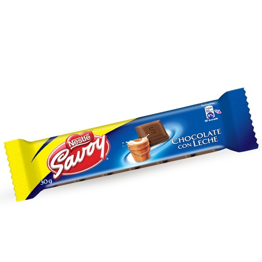 [7591016851135] CHOCOLATE C/LECHE 30GR (SAVOY)