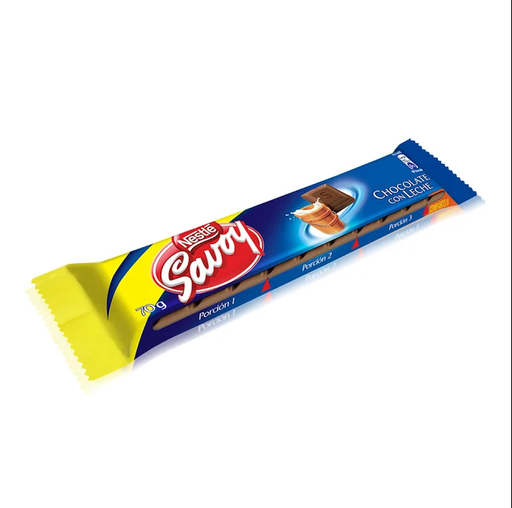 [7591016851197] CHOCOLATE C/LECHE 70GR (SAVOY)