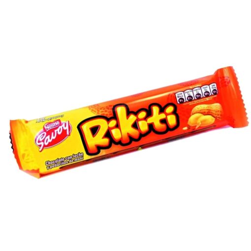 [7591016854686] CHOCOLATE C/LECHE Y MANÍ 30G 30GR (RIKITI)