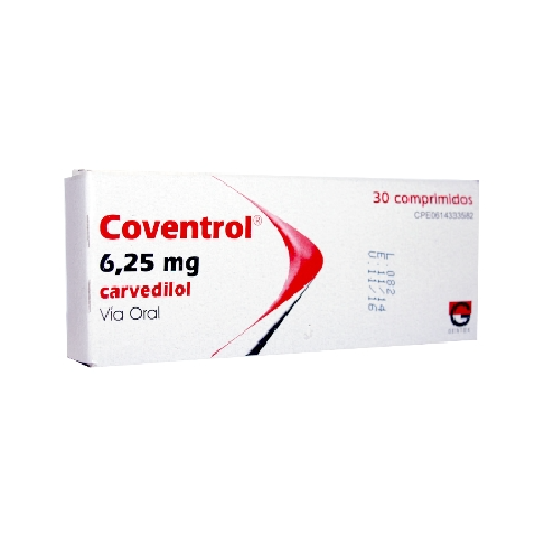 [7591585265630] COVENTROL (CARVEDILOL) 6.25MG X 30 COMPRIMIDOS (LETI)
