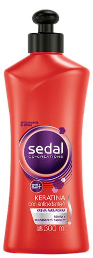 [7506306233249] CREMA PARA PEINAR SEDAL KERATINA ANTIOXIDANTE 340ML (UNILEVER)