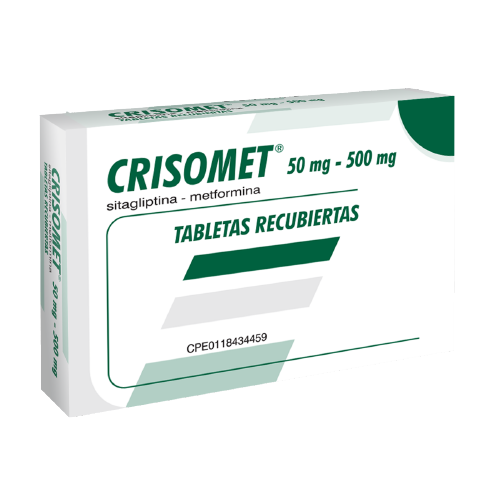 [7591821210509] CRISOMET (METFORMINA - SITAGLIPTINA) 50MG/500MG X 30 TABLETAS (FARMA)