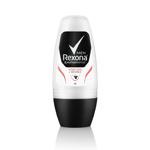 [75058852] DESODORANTE ROLL ON ANTIBACTERIAL INVISIBLE HOMBRE 50ML (REXONA)